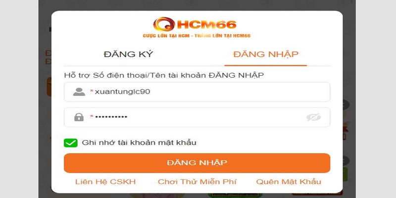 Nhập thông tin chính xác để truy cập diễn ra thuận lợi